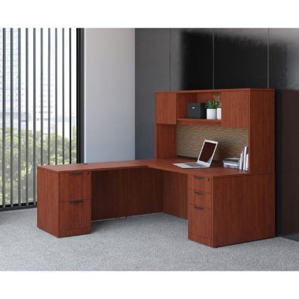 Picture of OfficeSource OS Laminate Collection L Shape Typical - OS86 71" x 83"