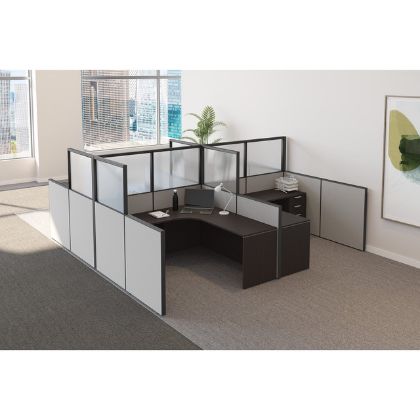 Picture of OfficeSource Panel and Desk Combo 12' x 12' (4 person) Typical - Complete Package 10