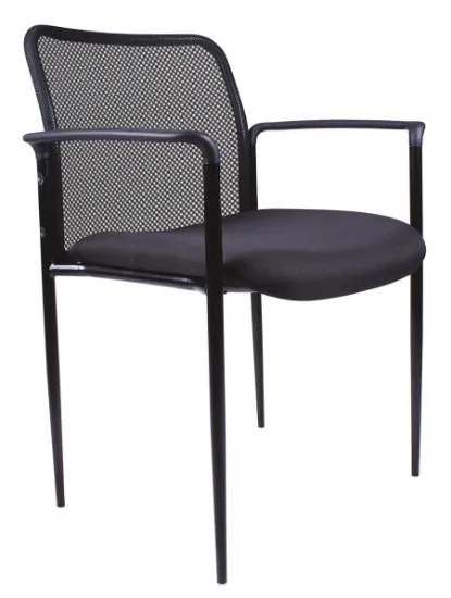 Picture of Boss Stackable Mesh Guest Chair, Black