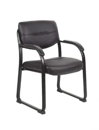 Picture of Tera Leather Visitor’s Chair with Padded Arms