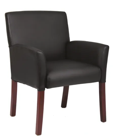 Picture of Boss Box Arm guest, accent or dining chair W/Mahogany Finish