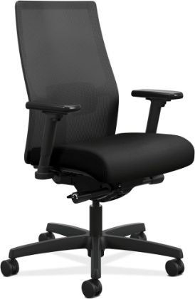 Picture of HON Ignition 2.0 Mesh Office Chair | Mid-Back | Mesh Back | Synchro-Tilt | Black Seat Fabric | Black Mesh | Black Frame