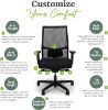 Picture of HON Ignition 2.0 Mesh Office Chair | Mid-Back | Mesh Back | Synchro-Tilt | Black Seat Fabric | Black Mesh | Black Frame