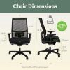 Picture of HON Ignition 2.0 Mesh Office Chair | Mid-Back | Mesh Back | Synchro-Tilt | Black Seat Fabric | Black Mesh | Black Frame