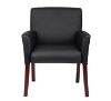 Picture of Boss Box Arm guest, accent or dining chair W/Mahogany Finish