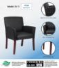 Picture of Boss Box Arm guest, accent or dining chair W/Mahogany Finish