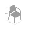 Picture of Boss Mid Back Guest Chair, 300 lb capacity, Antimicrobial Vinyl