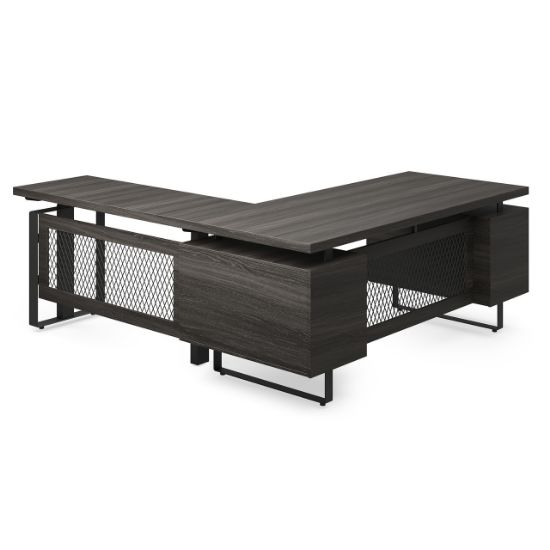 Picture of OfficeSource | Palisades | L Shape Electric Height Adjustable Desk with Single Pedestal