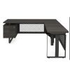 Picture of OfficeSource | Palisades | Industrial L-Shaped, Height Adjustable Desk with Single Pedestal