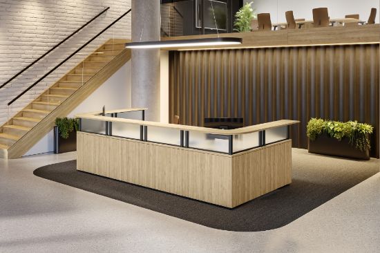 Picture of Premiera PL Series U Shaped (2 Person) Reception Desk 142" x 71"