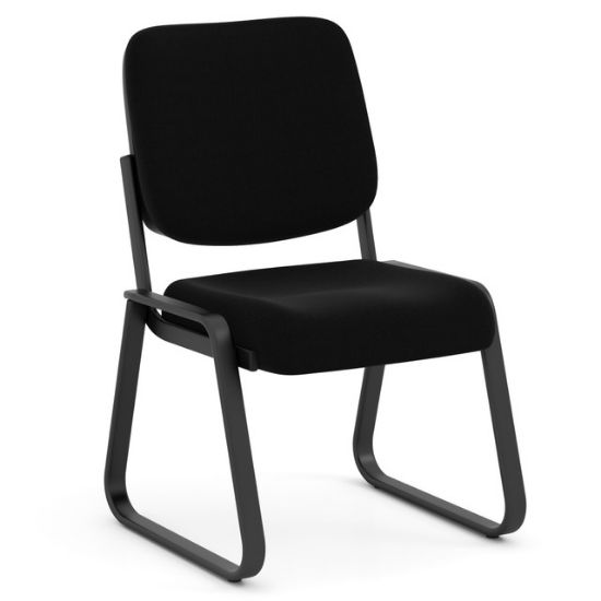 Picture of Premiera Armless Sled Base Guest Chair - Black Fabric