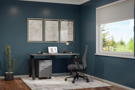 Picture of Premiera Elements Plus Collection Home Office Desk and Pedestal 24" x 72"